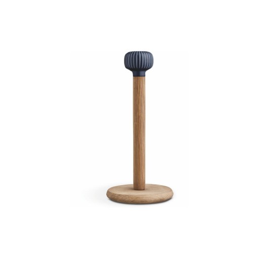 Suport prosoape de hârtie din lemn de stejar cu detaliu albastru închis din porțelan Kähler Design Hammershoi