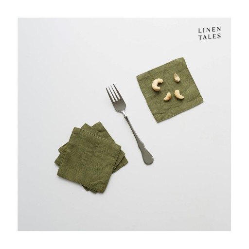 Coasters verde din țesătură 4 buc. – Linen Tales