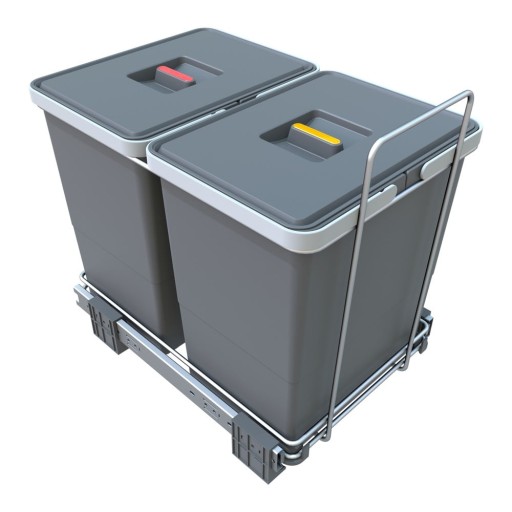 Coș de gunoi de plastic pentru deșeuri selecționate/încorporat 18 + 18 l Ecofil - Elletipi
