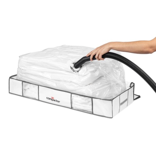 Cutie de depozitare sub pat din material textil/din plastic cu vacuum 105x45x15,5 cm Life – Compactor