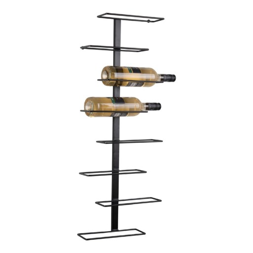 Raft pentru sticle de vin negru de perete din metal număr sticle 8 Float – PT LIVING