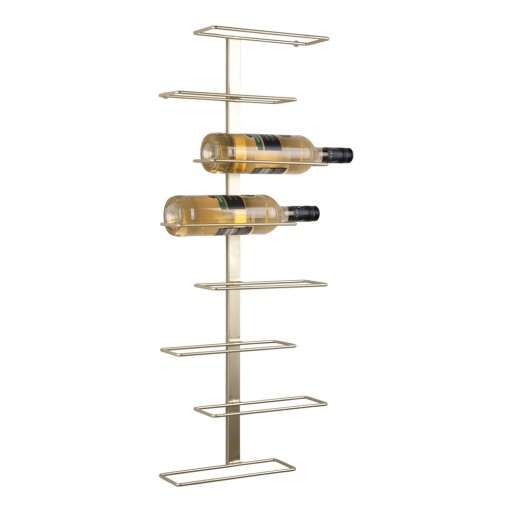 Raft pentru sticle de vin auriu de perete din metal număr sticle 8 Float – PT LIVING