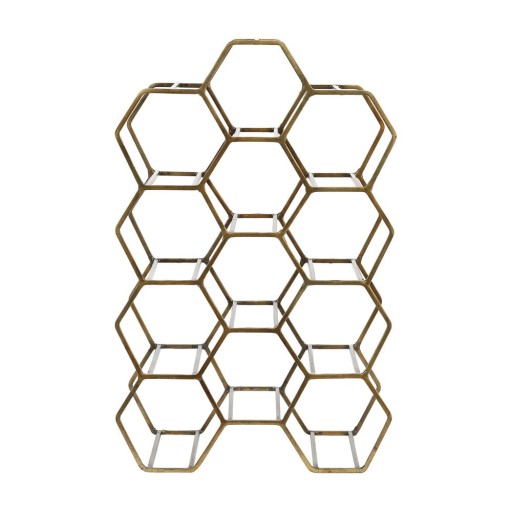 Suport de vinuri din metal bronz pentru 12 sticle Salbris - Light & Living