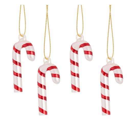 Ornamente de Crăciun 4 buc. din sticlă Candy Cane – Sass & Belle