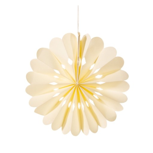 Ornament de Crăciun lucrat manual din hârtie ø 10 cm Honeycomb Snowflake – Sass & Belle