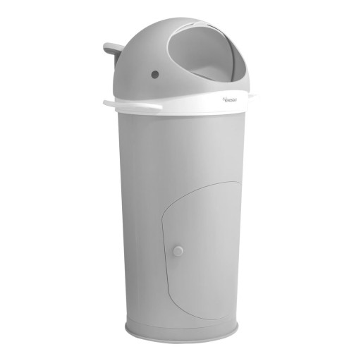 Coș de gunoi gri deschis pentru scutece din plastic 25 l Whale – Kindsgut