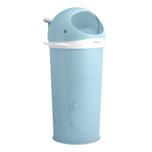 Coș de gunoi albastru deschis pentru scutece din plastic 25 l Whale – Kindsgut