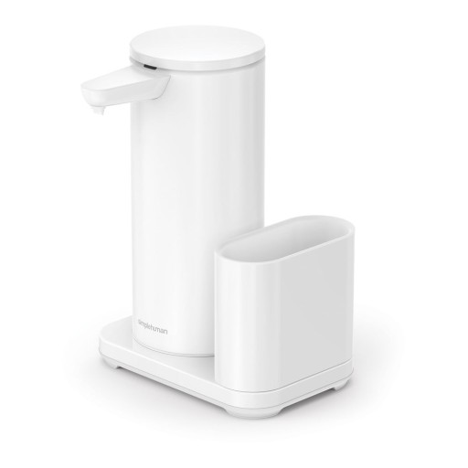 Suport pentru accesorii de spălat alb automat din metal – simplehuman
