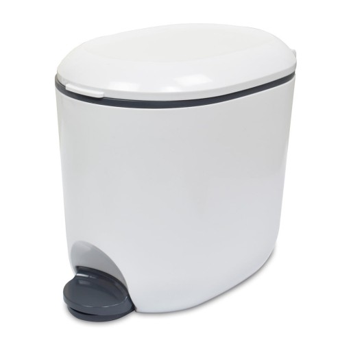 Coș de gunoi alb cu pedală din plastic 3,5 l – Addis