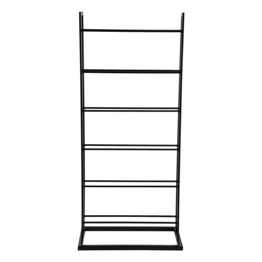 Raft pentru sticle de vin negru din metal număr de sticle 5 38x84,5x20 cm Single Floor – PT LIVING