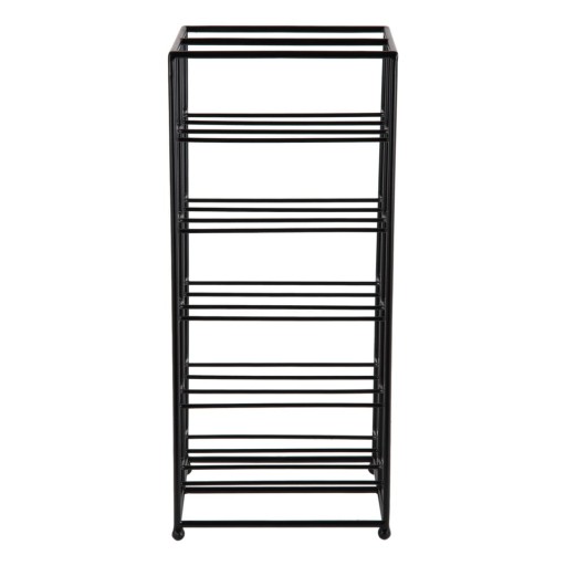 Raft pentru sticle de vin negru din metal număr de sticle 10 25x57x22,5 cm Dual Floor – PT LIVING