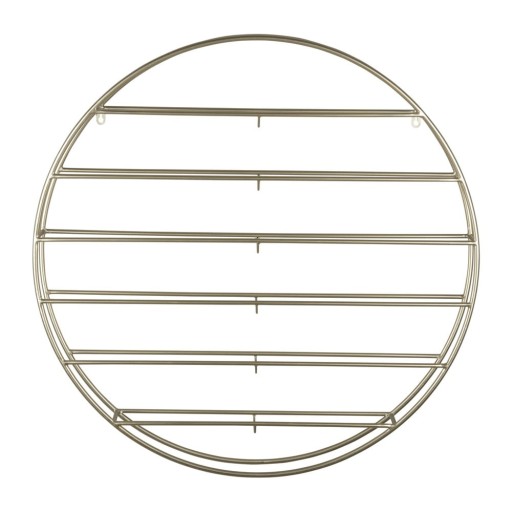 Raft pentru sticle de vin auriu pentru perete din metal număr de sticle 12 80x80x9 cm Redondo – PT LIVING