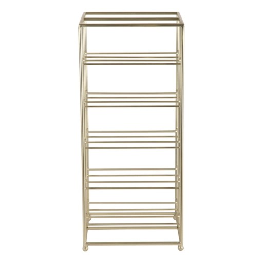 Raft pentru sticle de vin auriu din metal număr de sticle 10 25x57x22,5 cm Dual Floor – PT LIVING