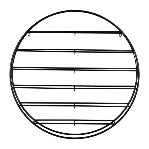 Raft pentru sticle de vin negru pentru perete din metal număr de sticle 12 80x80x9 cm Redondo – PT LIVING