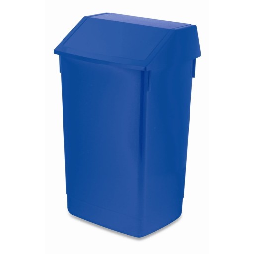 Coș de gunoi albastru de reciclat din plastic 60 l – Addis