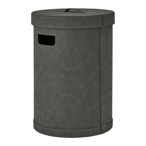 Coș de rufe gri închis din piele artificială Sahla M – Blomus