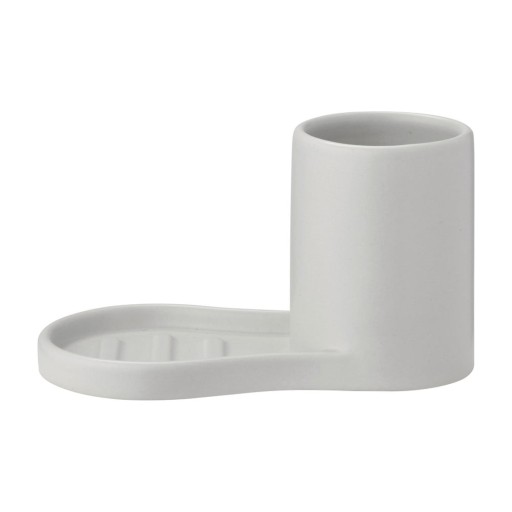 Suport pentru accesorii de spălat gri deschis din gresie Piro – Blomus