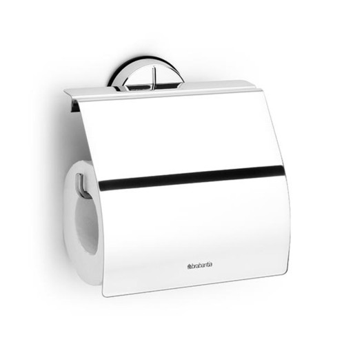 Suport hartie igienica, Brabantia, Profile Brilliant Steel, 14x4.4x14.5 cm, otel, argintiu