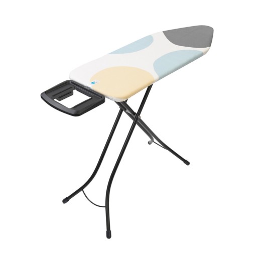 Masa de calcat, Brabantia C, Spring Bubbles, 124x45 cm, 7 pozitii de reglare, otel/bumbac