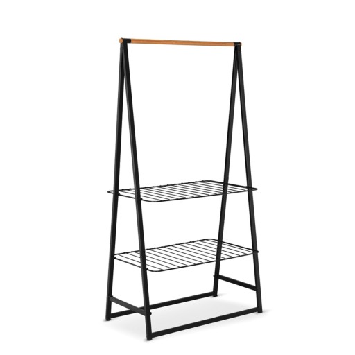 Suport pentru haine, Brabantia, Linn, 57x99.5x190 cm, otel, negru