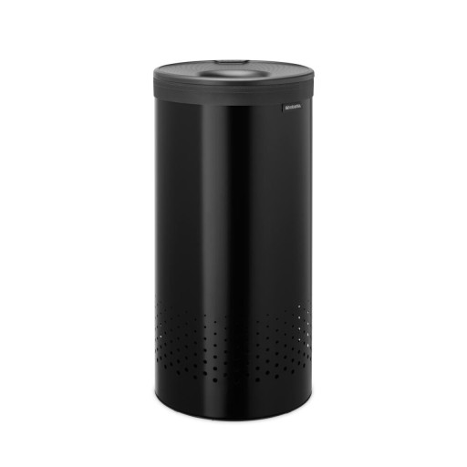 Cos de rufe, Brabantia, Matt, 35 L, 30x30x63.5 cm, otel, negru mat
