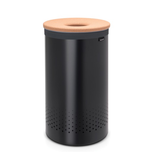 Cos de rufe, Brabantia, Black Cork, 60 L, 38x38x63.5 cm, otel/pluta, negru