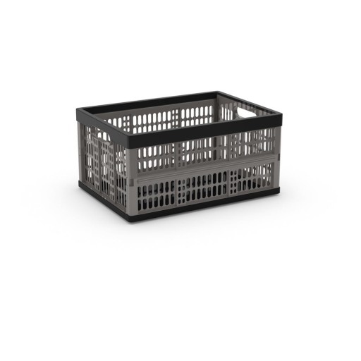 Cutie de depozitare gri din plastic 47,5x34,5x23,5 cm Folding Crate – KIS