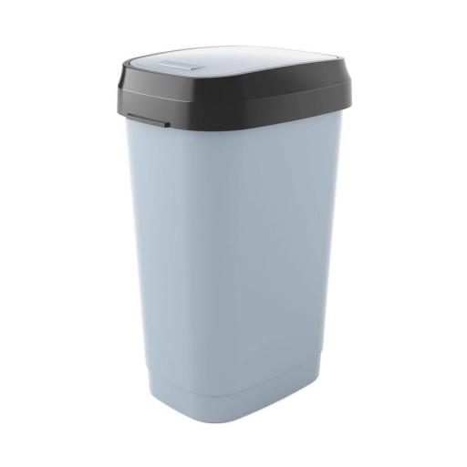 Coș de gunoi gri din plastic 50 l Dual Swing – KIS