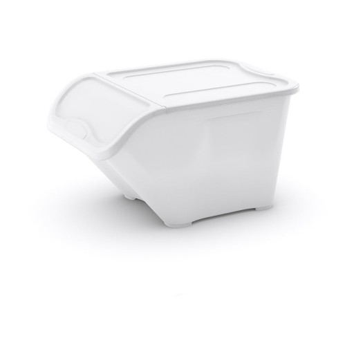 Cutie de depozitare albă din plastic cu capac 55x39x32 cm All In Box – KIS