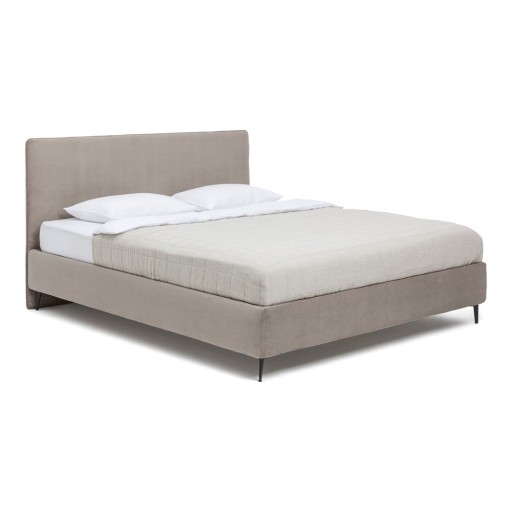 Pat matrimonial taupe tapițat cu somieră 160x200 cm Noira Slim – Bonami Selection