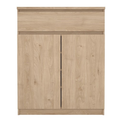 Comodă în culoare naturală cu aspect de lemn de stejar 80x100x40 cm Naia – Tvilum