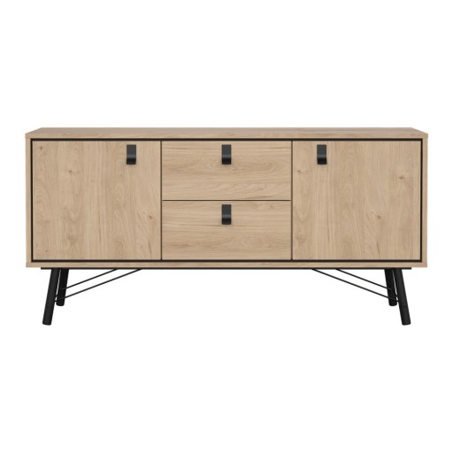 Comodă în culoare naturală cu aspect de lemn de stejar 150x72x40 cm Ry – Tvilum