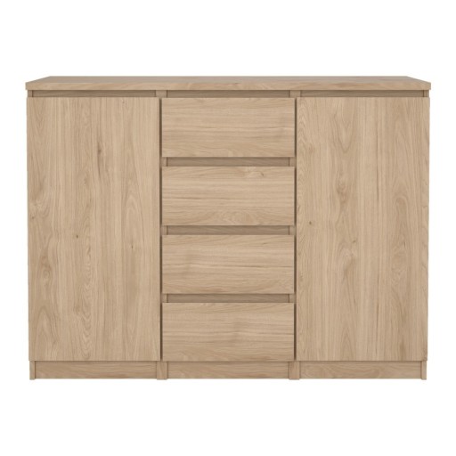 Comodă în culoare naturală cu aspect de lemn de stejar 121x91x50 cm Naia – Tvilum