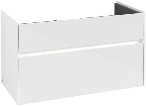 Dulap baza suspendat Villeroy & Boch Collaro cu 2 sertare  95.4x44.4cm  Glossy White