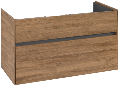 Dulap baza suspendat Villeroy & Boch Collaro cu 2 sertare  95.4x44.4cm  Oak Kansas