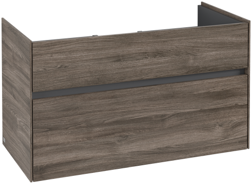 Dulap baza suspendat Villeroy & Boch Collaro cu 2 sertare  95.4x44.4cm  Stone Oak