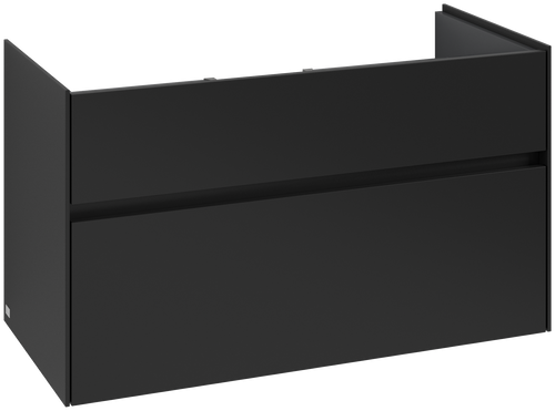 Dulap baza suspendat Villeroy & Boch Collaro cu 2 sertare  95.4x44.4cm  Volcano Black