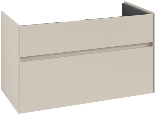 Dulap baza suspendat Villeroy & Boch Collaro cu 2 sertare  95.4x44.4cm  Cashmere Grey