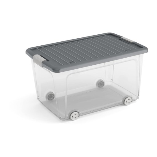 Cutie de depozitare din plastic cu capac 56,5x39x31,5 cm W box L – KIS