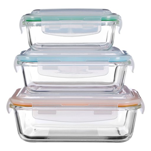 Recipiente de alimente 3 buc. din sticlă și silicon Freska – Premier Housewares