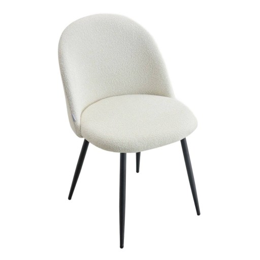 Scaun Fresca, Homla, 56x47x78 cm, metal/poliester, ecru