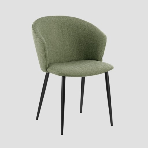 Scaun Lujo, Homla, 59x56.5x81 cm, metal/poliester, verde
