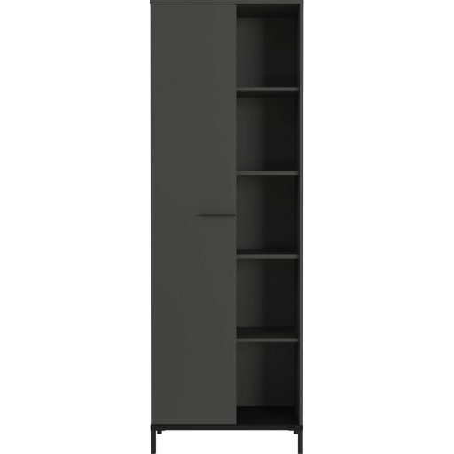 Bibliotecă gri antracit 64x190x34 cm Rovigo – Germania