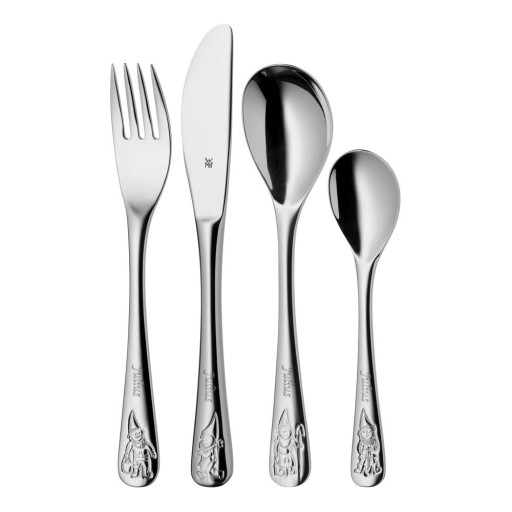 Set tacâmuri 4 piese din oțel inoxidabil pentru copii WMF Cromargan® Zwerge