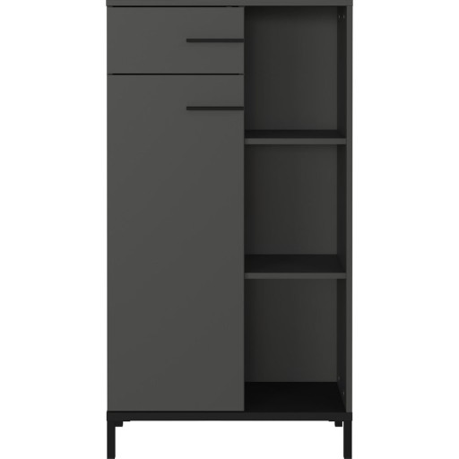 Bibliotecă gri antracit 64x120x34 cm Rovigo – Germania