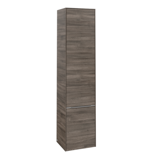 Dulap inalt suspendat Villeroy & Boch Subway 3.0 171x40x35cm  orientare stanga  Stone Oak  maner aluminiu