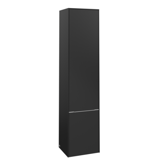 Dulap inalt suspendat Villeroy & Boch Subway 3.0 171x40x35cm  orientare stanga  Volcano Black  maner aluminiu
