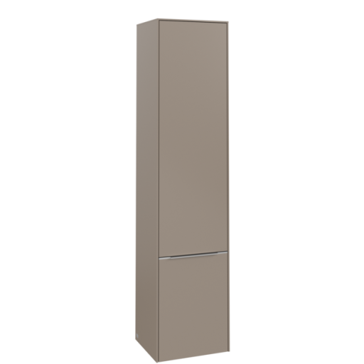 Dulap inalt suspendat Villeroy & Boch Subway 3.0 171x40x35cm  orientare stanga  Taupe  maner aluminiu