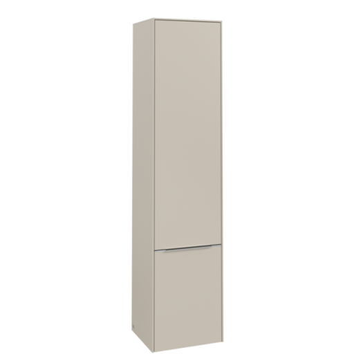 Dulap inalt suspendat Villeroy & Boch Subway 3.0 171x40x35cm  orientare stanga  Cashmere Grey  maner aluminiu
