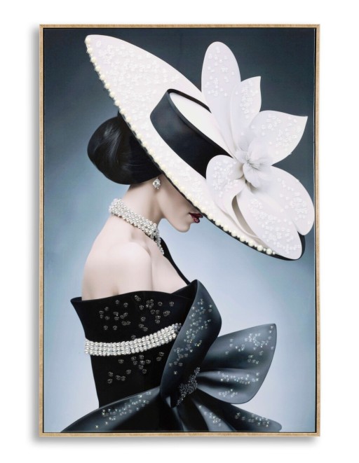 Tablou decorativ Marty Profile -H, Mauro Ferretti, 62x92 cm, lemn de pin/canvas pictat si lacuit, multicolor